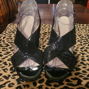 Calvin Klein Elegant Black Crisscross Heels